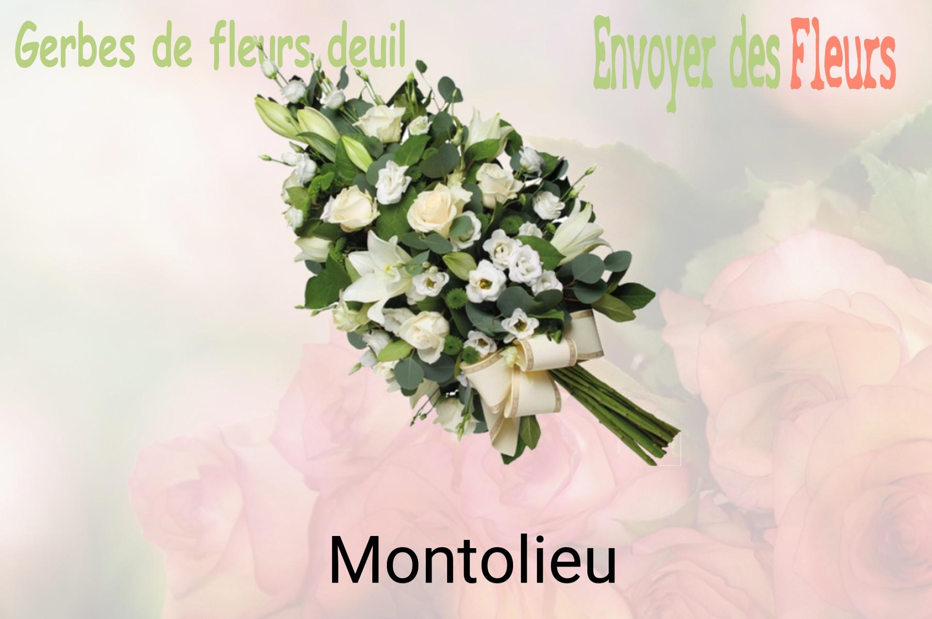 Gerbe de fleurs de deuil livrée à Montolieu